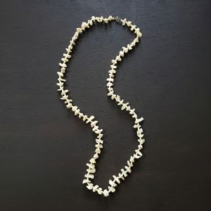 Vintage 36" Mother Of Pearl Shell Necklace